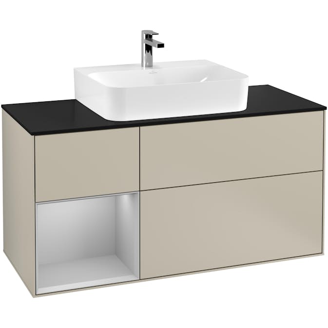Tvättställsskåp Villeroy & Boch Finion med 3 Lådor Hylla och Bänkskiva för Centrerat Tvättställ