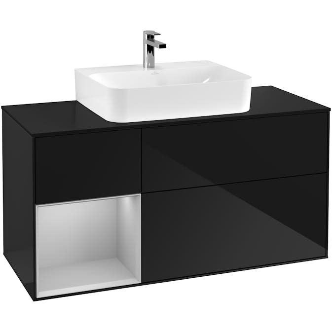 Tvättställsskåp Villeroy & Boch Finion med 3 Lådor Hylla och Bänkskiva för Centrerat Tvättställ