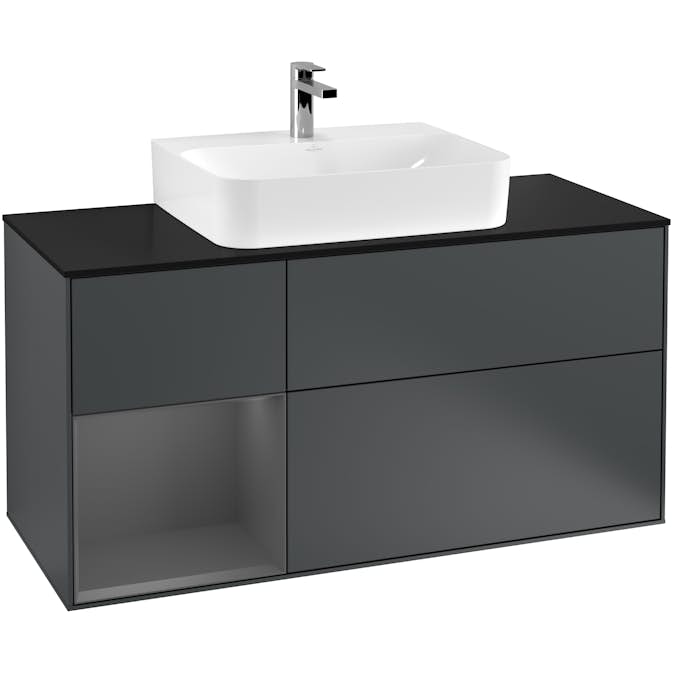 Tvättställsskåp Villeroy & Boch Finion med 3 Lådor Hylla och Bänkskiva för Centrerat Tvättställ