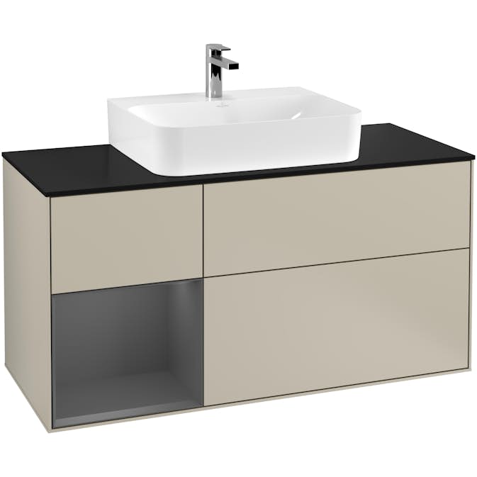 Tvättställsskåp Villeroy & Boch Finion med 3 Lådor Hylla och Bänkskiva för Centrerat Tvättställ