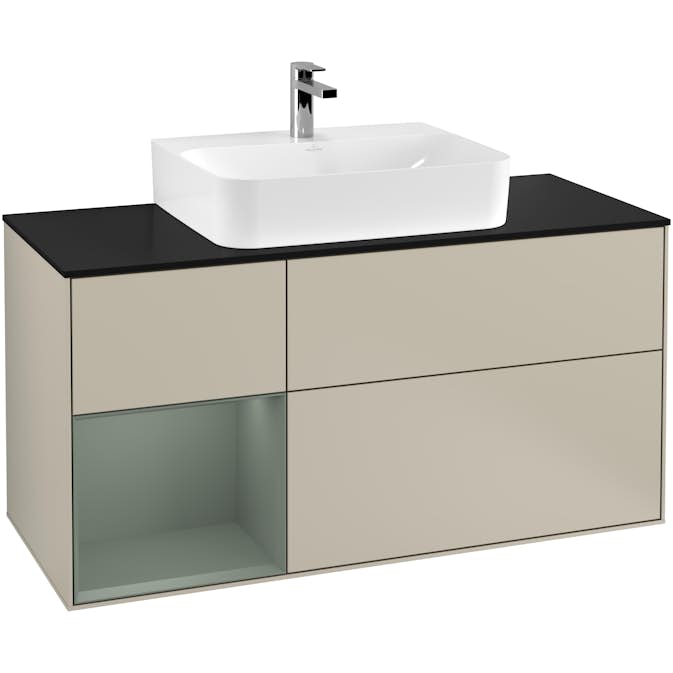 Tvättställsskåp Villeroy & Boch Finion med 3 Lådor Hylla och Bänkskiva för Centrerat Tvättställ