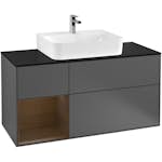 Tvättställsskåp Villeroy & Boch Finion med 3 Lådor Hylla och Bänkskiva för Centrerat Tvättställ