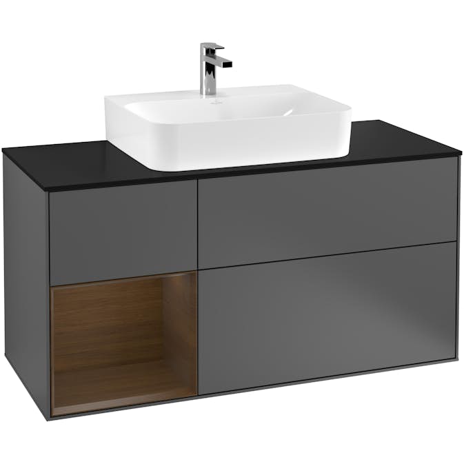 Tvättställsskåp Villeroy & Boch Finion med 3 Lådor Hylla och Bänkskiva för Centrerat Tvättställ