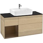 Tvättställsskåp Villeroy & Boch Finion med 3 Lådor Hylla och Bänkskiva för Centrerat Tvättställ