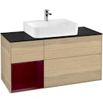 Tvättställsskåp Villeroy & Boch Finion med 3 Lådor Hylla och Bänkskiva för Centrerat Tvättställ