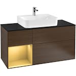 Tvättställsskåp Villeroy & Boch Finion med 3 Lådor Hylla och Bänkskiva för Centrerat Tvättställ