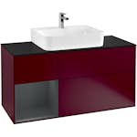 Tvättställsskåp Villeroy & Boch Finion med 3 Lådor Hylla och Bänkskiva för Centrerat Tvättställ