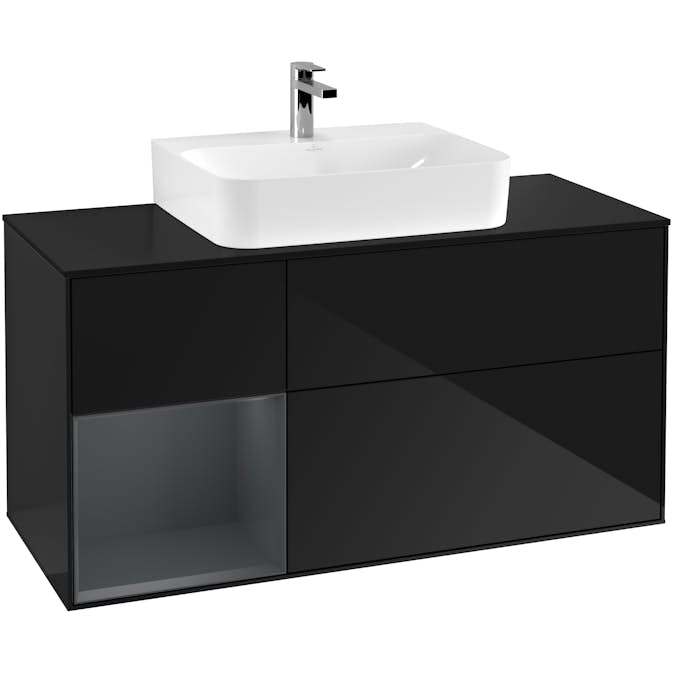 Tvättställsskåp Villeroy & Boch Finion med 3 Lådor Hylla och Bänkskiva för Centrerat Tvättställ