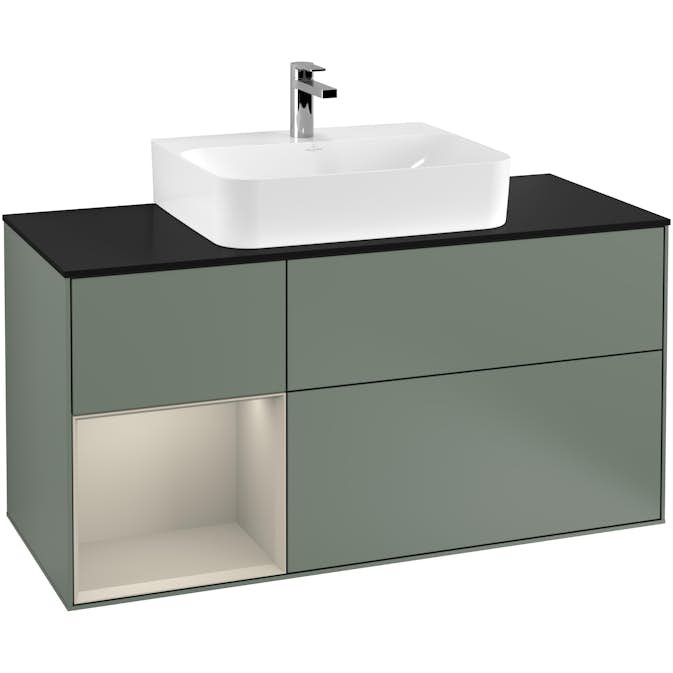 Tvättställsskåp Villeroy & Boch Finion med 3 Lådor Hylla och Bänkskiva för Centrerat Tvättställ
