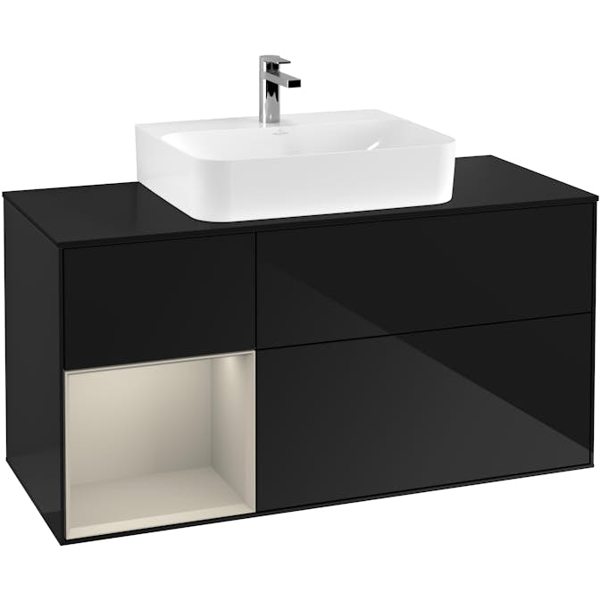 Tvättställsskåp Villeroy & Boch Finion med 3 Lådor Hylla och Bänkskiva för Centrerat Tvättställ