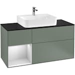 Tvättställsskåp Villeroy & Boch Finion med 3 Lådor Hylla och Bänkskiva för Centrerat Tvättställ