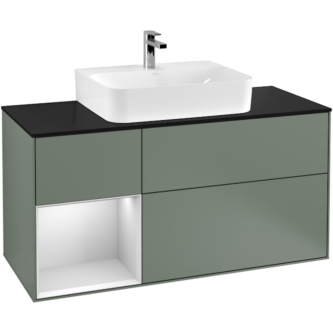Tvättställsskåp Villeroy & Boch Finion med 3 Lådor Hylla och Bänkskiva för Centrerat Tvättställ