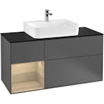 Tvättställsskåp Villeroy & Boch Finion med 3 Lådor Hylla och Bänkskiva för Centrerat Tvättställ