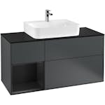 Tvättställsskåp Villeroy & Boch Finion med 3 Lådor Hylla och Bänkskiva för Centrerat Tvättställ