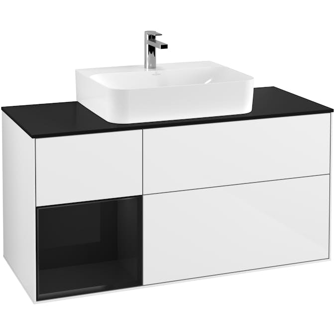 Tvättställsskåp Villeroy & Boch Finion med 3 Lådor Hylla och Bänkskiva för Centrerat Tvättställ