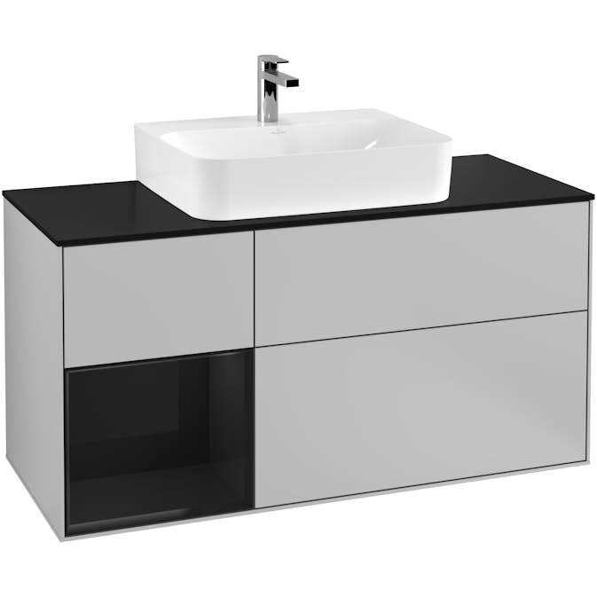 Tvättställsskåp Villeroy & Boch Finion med 3 Lådor Hylla och Bänkskiva för Centrerat Tvättställ