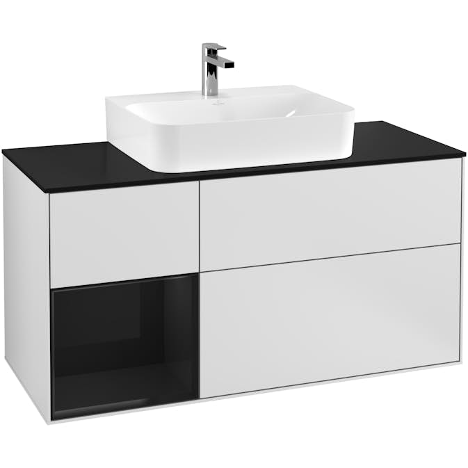 Tvättställsskåp Villeroy & Boch Finion med 3 Lådor Hylla och Bänkskiva för Centrerat Tvättställ