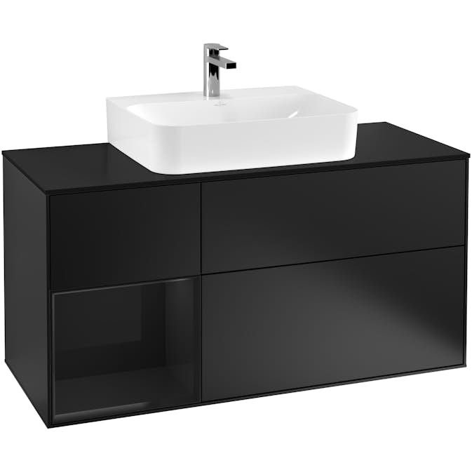 Tvättställsskåp Villeroy & Boch Finion med 3 Lådor Hylla och Bänkskiva för Centrerat Tvättställ