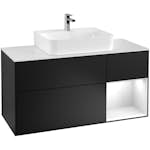 Tvättställsskåp Villeroy & Boch Finion med 3 Lådor Hylla och Bänkskiva för Centrerat Tvättställ