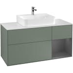 Tvättställsskåp Villeroy & Boch Finion med 3 Lådor Hylla och Bänkskiva för Centrerat Tvättställ