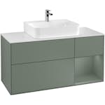 Tvättställsskåp Villeroy & Boch Finion med 3 Lådor Hylla och Bänkskiva för Centrerat Tvättställ