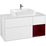 Tvättställsskåp Villeroy & Boch Finion med 3 Lådor Hylla och Bänkskiva för Centrerat Tvättställ