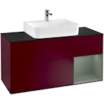 Tvättställsskåp Villeroy & Boch Finion med 3 Lådor Hylla och Bänkskiva för Centrerat Tvättställ