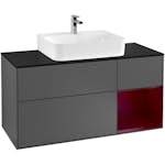 Tvättställsskåp Villeroy & Boch Finion med 3 Lådor Hylla och Bänkskiva för Centrerat Tvättställ