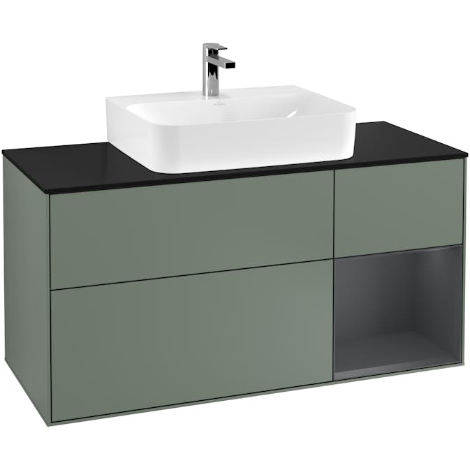 Tvättställsskåp Villeroy & Boch Finion med 3 Lådor Hylla och Bänkskiva för Centrerat Tvättställ