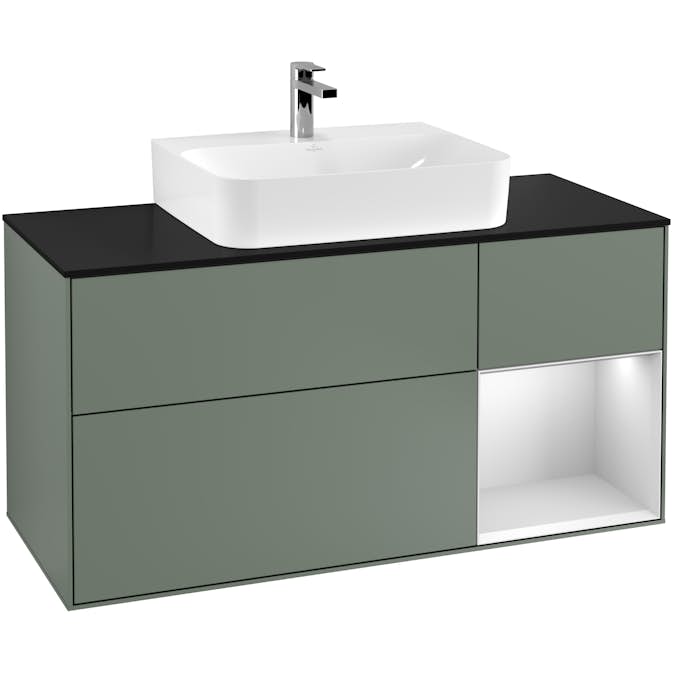 Tvättställsskåp Villeroy & Boch Finion med 3 Lådor Hylla och Bänkskiva för Centrerat Tvättställ