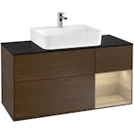 Tvättställsskåp Villeroy & Boch Finion med 3 Lådor Hylla och Bänkskiva för Centrerat Tvättställ