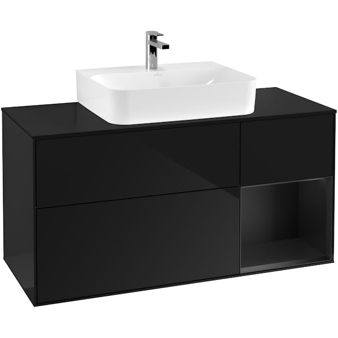 Tvättställsskåp Villeroy & Boch Finion med 3 Lådor Hylla och Bänkskiva för Centrerat Tvättställ