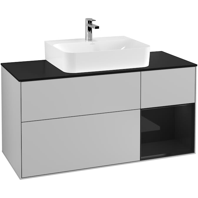 Tvättställsskåp Villeroy & Boch Finion med 3 Lådor Hylla och Bänkskiva för Centrerat Tvättställ