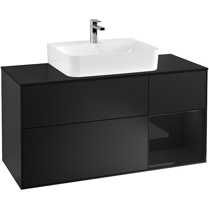 Tvättställsskåp Villeroy & Boch Finion med 3 Lådor Hylla och Bänkskiva för Centrerat Tvättställ