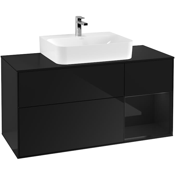 Tvättställsskåp Villeroy & Boch Finion med 3 Lådor Hylla och Bänkskiva för Centrerat Tvättställ