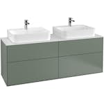 Tvättställsskåp Villeroy & Boch Finion med 4 Lådor och Bänkskiva för Två Tvättställ