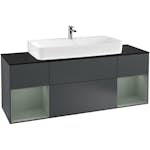 Tvättställsskåp Villeroy & Boch Finion med Två Hyllor och Bänkskiva för Centrerat Tvättställ