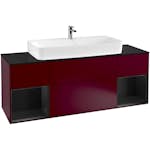 Tvättställsskåp Villeroy & Boch Finion med Två Hyllor och Bänkskiva för Centrerat Tvättställ