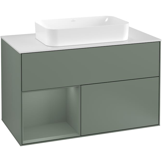 Tvättställsskåp Villeroy & Boch Finion med 2 Lådor Hylla och Bänkskiva för Fristående Tvättställ