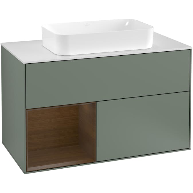 Tvättställsskåp Villeroy & Boch Finion med 2 Lådor Hylla och Bänkskiva för Fristående Tvättställ