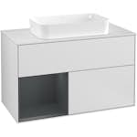 Tvättställsskåp Villeroy & Boch Finion med 2 Lådor Hylla och Bänkskiva för Fristående Tvättställ