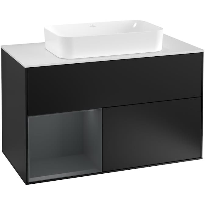 Tvättställsskåp Villeroy & Boch Finion med 2 Lådor Hylla och Bänkskiva för Fristående Tvättställ