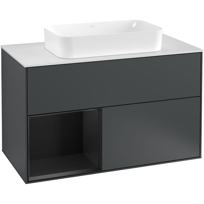 Tvättställsskåp Villeroy & Boch Finion med 2 Lådor Hylla och Bänkskiva för Fristående Tvättställ