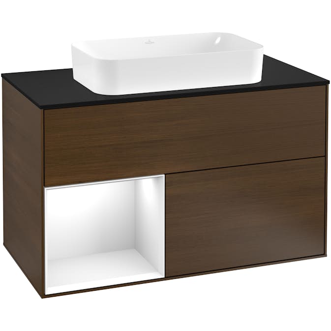 Tvättställsskåp Villeroy & Boch Finion med 2 Lådor Hylla och Bänkskiva för Fristående Tvättställ