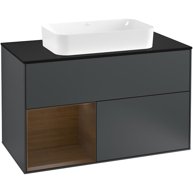 Tvättställsskåp Villeroy & Boch Finion med 2 Lådor Hylla och Bänkskiva för Fristående Tvättställ