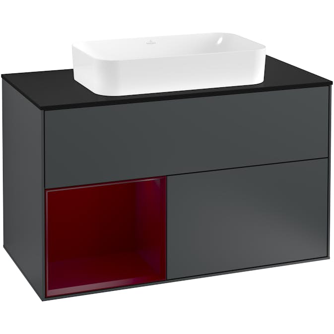 Tvättställsskåp Villeroy & Boch Finion med 2 Lådor Hylla och Bänkskiva för Fristående Tvättställ