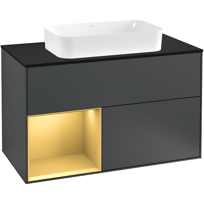 Tvättställsskåp Villeroy & Boch Finion med 2 Lådor Hylla och Bänkskiva för Fristående Tvättställ