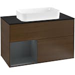 Tvättställsskåp Villeroy & Boch Finion med 2 Lådor Hylla och Bänkskiva för Fristående Tvättställ