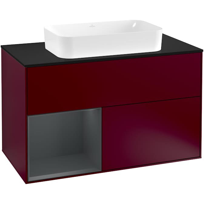 Tvättställsskåp Villeroy & Boch Finion med 2 Lådor Hylla och Bänkskiva för Fristående Tvättställ