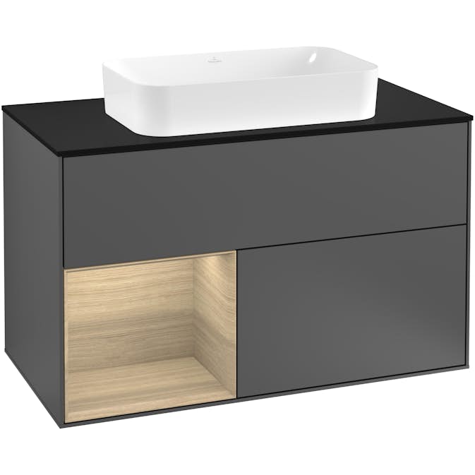 Tvättställsskåp Villeroy & Boch Finion med 2 Lådor Hylla och Bänkskiva för Fristående Tvättställ